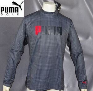 新品 XL プーマ ゴルフ PUMA GOLF 吸水速乾性 dryCELL 裏起毛 保温モックネックシャツ 黒 秋冬モデル