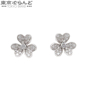 101740815 ヴァンクリーフ＆アーペル Van Cleef & Arpels フリヴォル ミニ ピアス VCARP3W100 K18WG ダイヤモンド レディース 仕上済