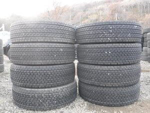 送料無料●東北 関東限定 鉄ホイール 8H-275 8本 9分山 ヨコハマ 245/70R19.5 136/134j 19.5インチ●34099