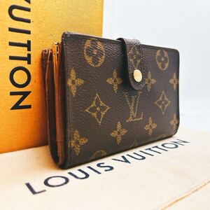 A351【超美品】LOUIS VUITTON ルイヴィトン モノグラム ポルトモネ ビエ ヴィエノワ がま口 二つ折り財布 ウォレット M61663/MI0062