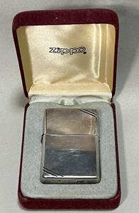 ZIPPO③ ジッポー sterling silver スターリングシルバー ダイアゴナルライン 喫煙具 1992年 ヴィンテージ 約61.49ｇ ケース有