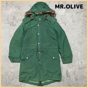 MR.OLIVE ミスターオリーブ モッズコート リアルファー ミリタリーコート ライナー付き Thinsulate 中綿 定価40000程 玉FL2380