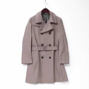 GP5901▽イタリア製 ジルサンダー/JIL SANDER メンズ48 トレンチコート ロングコート スプリングコート 玉虫 グレージュ系