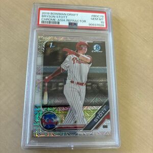 PSA10 2019 BOWMAN DRAFT ASIA 1st Base Chrome Mojo BRYSON STOTT PHILLIES