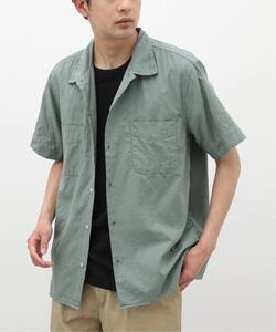 新品 セーブカーキユナイテッド SS OXFORD CAMP SHIRT グリーンＬ