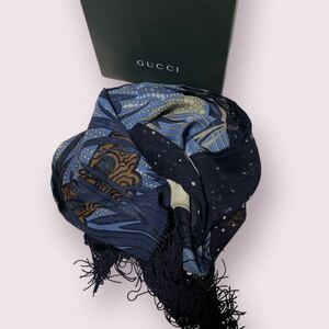 国内品 GUCCI グッチ 薄手 シルクストール レディース