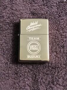 ZIPPO ジッポー LUCKY STRIKE ラッキーストライク オイルライター SOLID BRASS ジッポ 1994年製 ケビン・シュワンツ Kevin Schwantz バイク