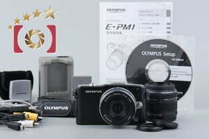 【中古】OLYMPUS オリンパス PEN mini E-PM1 ツインレンズキット ミラーレス一眼カメラ シャッター回数僅少