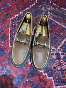 GUCCI LEATHER HORSE BIT LOAFER MADE IN ITALY/グッチレザーホースビットローファー