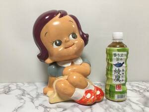 昭和レトロ　のばらチャン　第一勧銀　かんぎん　特大　ソフビ　当時物　29cm　709ｇ　店舗用　ディスプレイ　　　B4.4