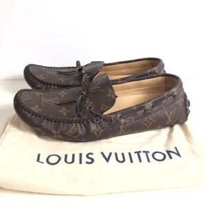 ICH【中古美品】LOUIS VUITTON アリゾナライン レザー モノグラム ドライビングシューズ サイズ8 ND0157〈164-241117-SS-03-ICH〉