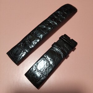 CHANEL 純正 ベルト 正規 シャネル BK ストラップ 黒 アリゲーター 革 マトラッセ 付属品 18 / 18 / 65 / 110 mm クロコ 送料込み