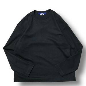 23AW JUNYA WATANABE MAN WOOL L/S T-SHIRT スウェット ウールロングスリーブ ブラック サイズL ジュンヤワタナベコムデギャルソンマン