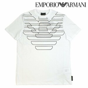 【新品未使用】 EMPORIO ARMANI エンポリオアルマーニ Tシャツ 半袖シャツ クルーネック イーグル柄 白 ホワイト Lサイズ