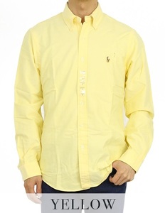 新品 アウトレット 1402 Lサイズ 無地 オックス 長袖 シャツ polo ralph lauren ポロ ラルフ ローレン yellow 黄色