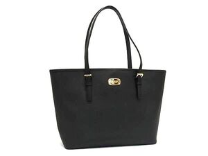 1円 ■極美品■ MICHAEL KORS マイケルコース レザー トートバッグ ショルダー 肩掛け レディース ブラック系 FJ3099