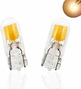 T10LED暖かい白2個 T10 LED ポジション用 LED 電球色 ワームホワイト 暖かい白 高光度ハイスペックLED 車検