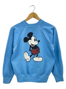 Disney VINTAGE◆ミッキースウェット/S/コットン/BLU/水色/プリント