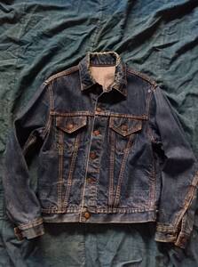 60s ビンテージ Levis 70505 BigE 38-40 初期イエローステッチ 557 トラッカー