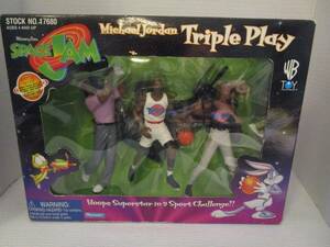 Michael Jordan Space Jam Movie Triple Play Box Set 1996 Playmates NEW Hoops Star 海外 即決