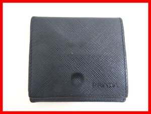 PRADA プラダ ボックス型コインケース 小銭入れ 黒 中古 2410★D-1941★