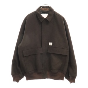 WTAPS ダブルタップス 23AW JFW-01 JACKET WONY. MELTON ウールメルトン フライト ジャケット ブルゾン ブラウン 232BRDT-JKM04