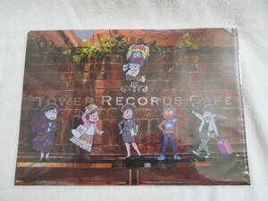 【新品】タワーレコード おそ松さん クリアファイル A4/TOWER RECORD CAFE　発送・クリックポスト