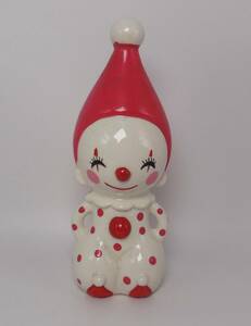 内藤ルネ ピエロ/clown 陶器 貯金箱 人形 約15,5cm RUNE