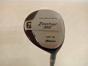 ★即決！★mizuno/ミズノ★レディース右打ち用フェアウェイウッド/7番ウッド/7W★Zephyr 260 RV★TECHNO FLEX 1550 Ti★L★26°★