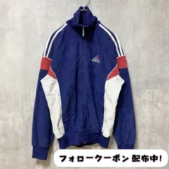 古着 used　90s　adidas アディダス　長袖フルジップ　ベロアジャージ　トラックジャケット　ロゴ刺繍　ハイネック