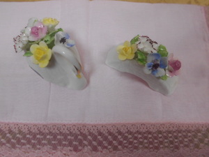 23　ROYAL DOULTON ロイヤルドルトン　小さい陶花　2個セット ♪　美品♪　