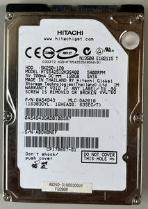 ★★ Hitachi 日立 2.5インチ ノート用HDD 120GB SATA ハードディスク HGST Travelstar HTS542512K9SA00 5400RPM (中古)★★