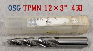 A6★OSG　ハイステーパーエンドミル　4刃　TPMN　12×3°　12×165×100×20　HSS-Co★美品★