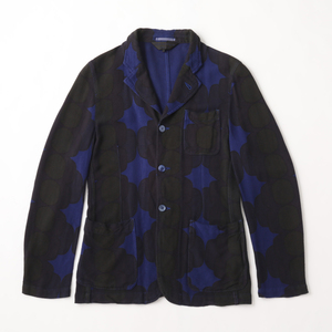 激レア 2005SS COMME des GARCONS HOMME PLUS オムプリュス ★ 05SS 花柄 総柄 ジャケット ブルー S ビンテージ アーカイブ