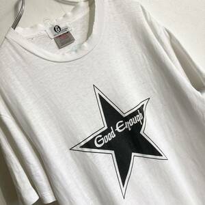 90s 最初期 GOOD ENOUGH グッドイナフ BLACK STAR ONEITAボディ 半袖 Tシャツ - Size M 襤褸 ビンテージ 雰囲気◎