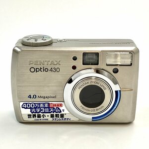 A) 【ジャンク扱い】 PENTAX ペンタックス Optio 430 デジタル カメラ ケーブル/冊子等付属 簡易動作確認済 中古 現状渡し ※簡易梱包発送