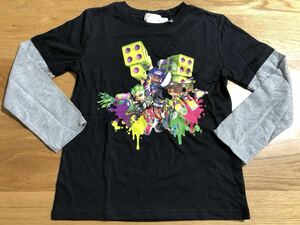 【即決 新品】スプラトゥーン★レイヤード風長袖Tシャツ【140】サイズ 黒　SPLATOON 任天堂 ニンテンドースイッチ