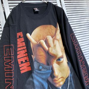 AXXI 1スタ 黒 ヒップホップ Tシャツ 長袖 ロンT エミネム EMINEM ラッパー 90s 00s ビンテージ 古着 卸 仕入れ kg