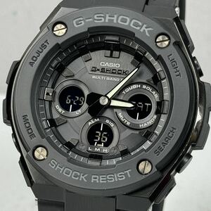 未使用同様極美品 箱説付G-SHOCK GST-W300G-1A1JF Gスチール G-STEEL タフソーラー 電波受信 電波ソーラー マルチバンド6 ブラック反転液晶