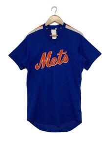 MLB◆Tシャツ/-/ポリエステル/BLU/無地/80s-90s/USA製/メッツ/ユニフォーム/MLB//