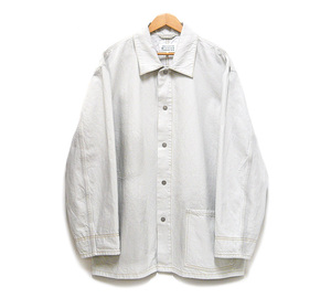 ◎美品 Maison Margiela メゾンマルジェラ 2023SS チョーク セルビッジ デニムジャケット 44 アイス ホワイト系 S51AM0486 S30857 ON5381