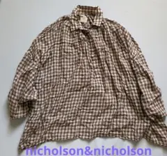 nicholson&nicholson ⭐️チェックのブラウス⭐️日本製