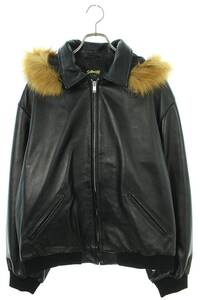 シュプリーム ショット レザージャケット Hooded Leather Bomber Jacket サイズ:L フーデットボンバーレザージャケット 中古 HJ12