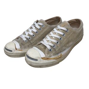 ☆AE352 converse コンバース Jack Purcell ジャックパーセル レディース スニーカー US4.5 23.5cm ベージュ ホワイト ファー