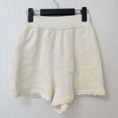 treaturself Heart knit short pants アイボリー