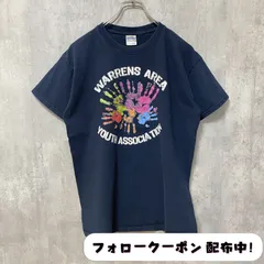 古着 used GILDAN　半袖プリントTシャツ　ネイビー