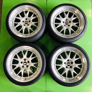 NT480 中古 BBS風 ホイール 21×9J +30 21×10J +40 PCD 120 HANKOOK 2022年製 タイヤ 255/35R21 4本 セット【レクサス LS460 LS600】