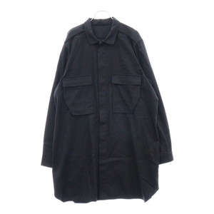 Rick Owens リックオウエンス 22SS FIELD SHIRT 長袖ロングシャツジャケット ブラック RU01B1295-DL