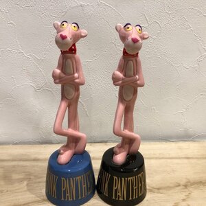 中型　ピンクパンサー　The Pink Panther　貯金箱　２個セット　まとめて　陶器　雑貨　置物　ビンテージ　レトロ　管理001・６