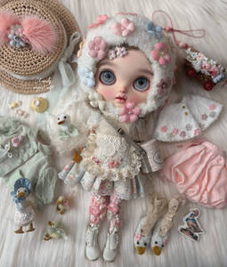 **Candy** お花タイツ　ブライスアウトフィットセット　Blythe outfit 2412